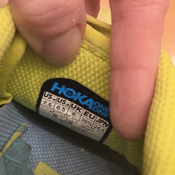 HOKA One One Rocket X Unisex Running Shoes Yellow/Aqua Mens Size 7.5 main image 7
